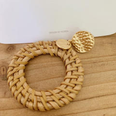 Wish hot sale boho holiday trend braid circle earrings