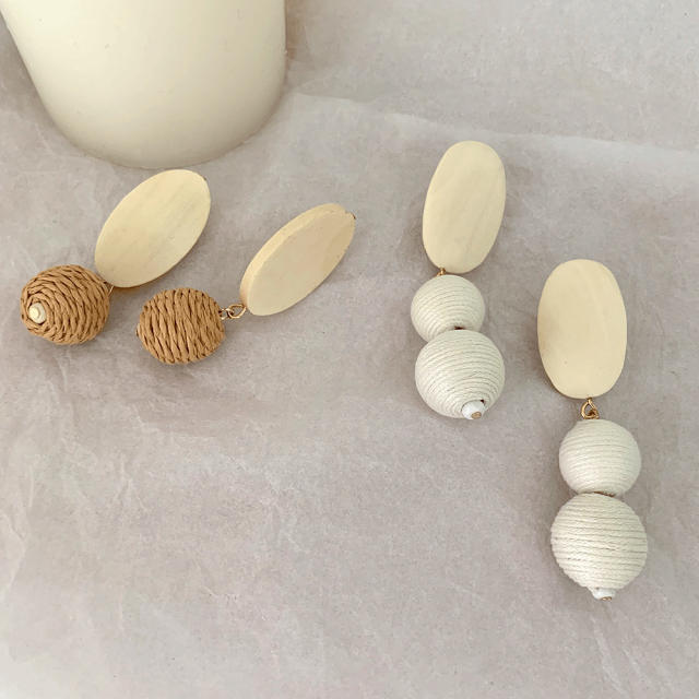 Boho holiday trend braid earrings