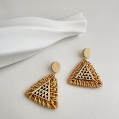 Handmade boho braid earrings