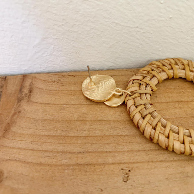 Wish hot sale boho holiday trend braid circle earrings