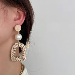 Handmade boho braid earrings