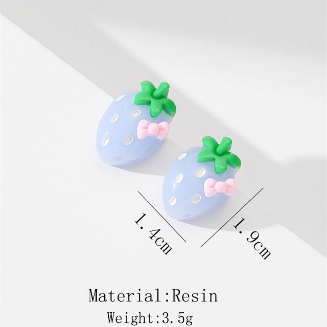 Cute resin fruit series holiday studs earrings