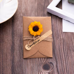 Vintage Kraft paper dry flower greeting cards