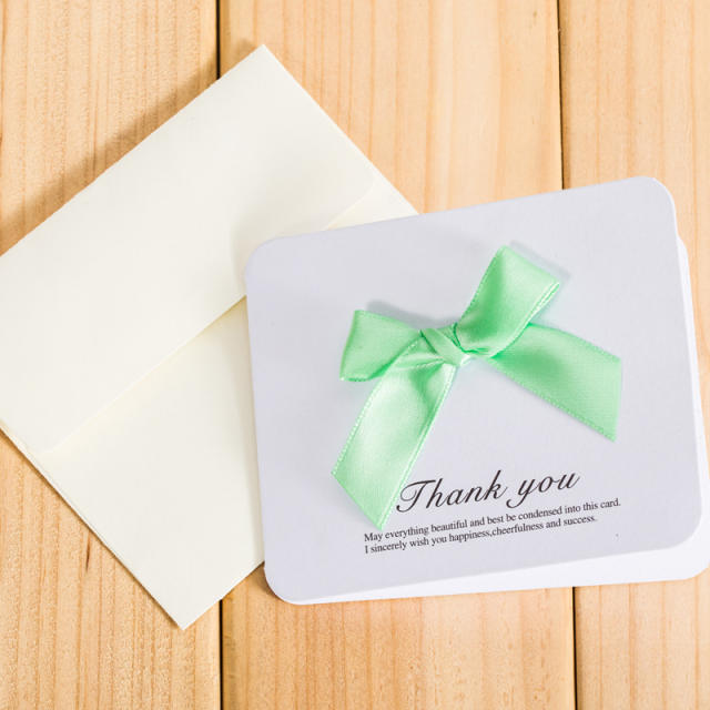 Color ribbon bow greeting cards