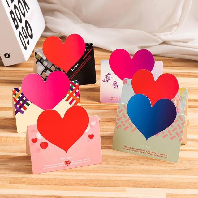 Korean fashion color heart greeting cards