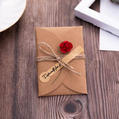 Vintage Kraft paper dry flower greeting cards