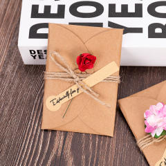 Vintage Kraft paper dry flower greeting cards