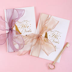 Wedding cards with ribbon