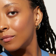 INS 18K stainless steel earrings open hoop earrings