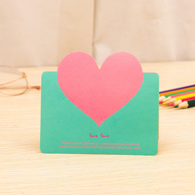 Korean fashion color heart christmas cards greeting cards