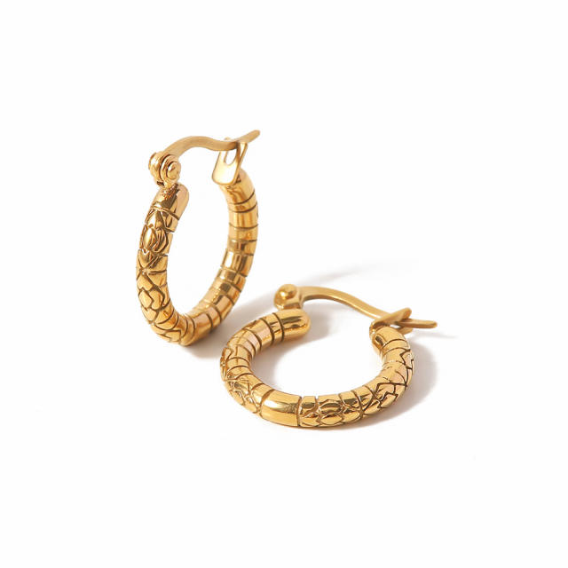 Stainless steel earrings unique hoop earrings