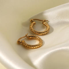 Stainless steel earrings unique hoop earrings