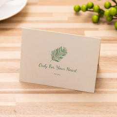 Concise green color business greeting cards