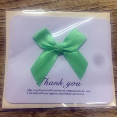 Color ribbon bow greeting cards