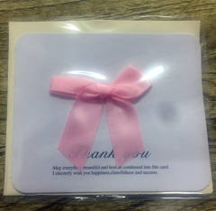 Color ribbon bow greeting cards