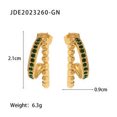INS 18K stainless steel earrings open hoop earrings