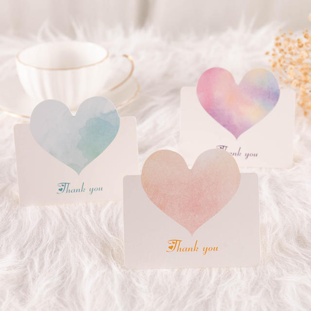 Korean fashion color heart christmas cards greeting cards