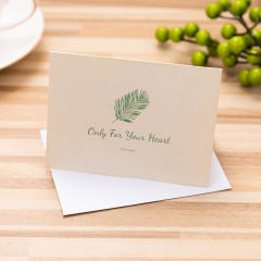 Concise green color business greeting cards