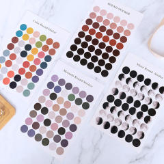 Handmade plain color round stickers 48pcs
