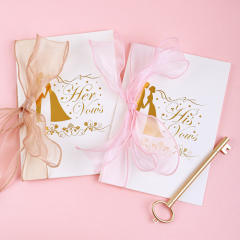 Wedding cards with ribbon