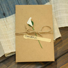 Vintage Kraft paper dry flower greeting cards