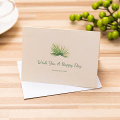 Concise green color business greeting cards