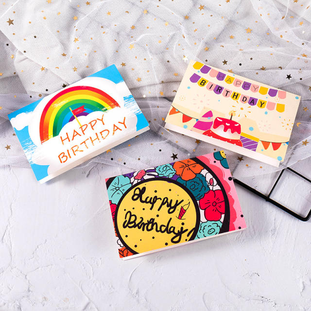 Cute painting happy birthday cards