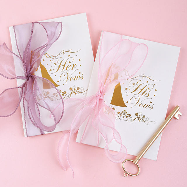 Wedding cards with ribbon