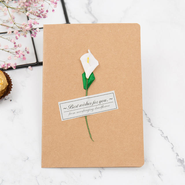 Vintage flower Kraft paper greeting cards