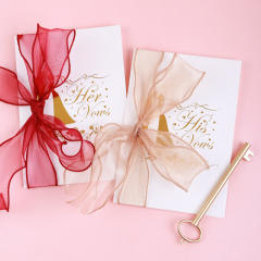 Wedding cards with ribbon