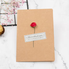 Vintage flower Kraft paper greeting cards