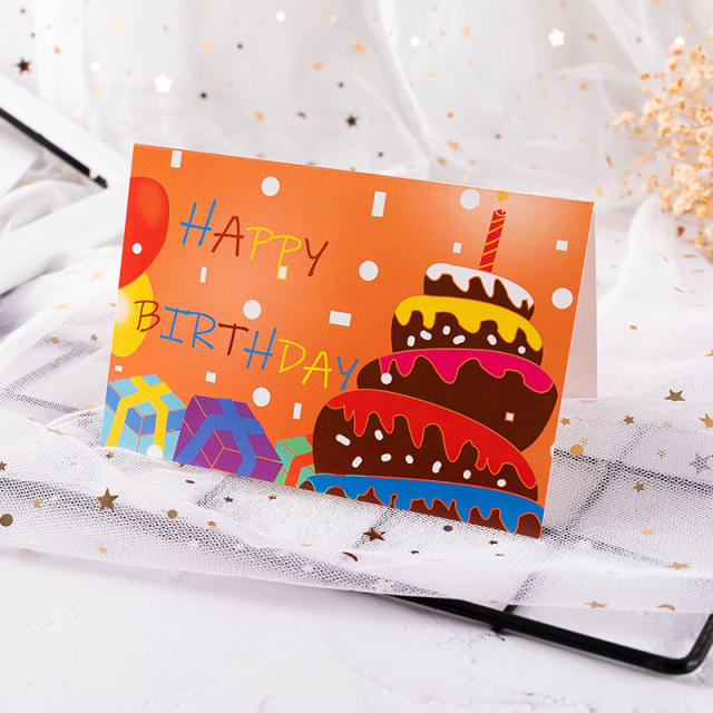 Cute painting happy birthday cards