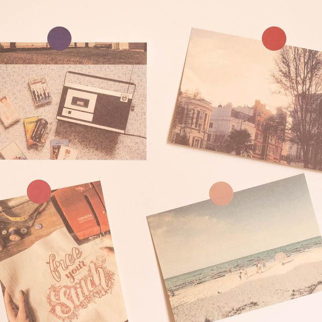 Handmade plain color round stickers 48pcs