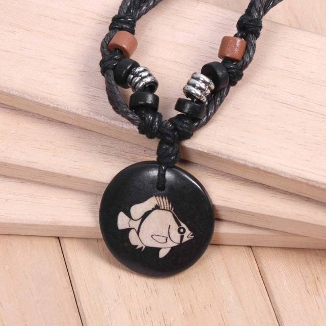 Vintage tai chi pendant necklace