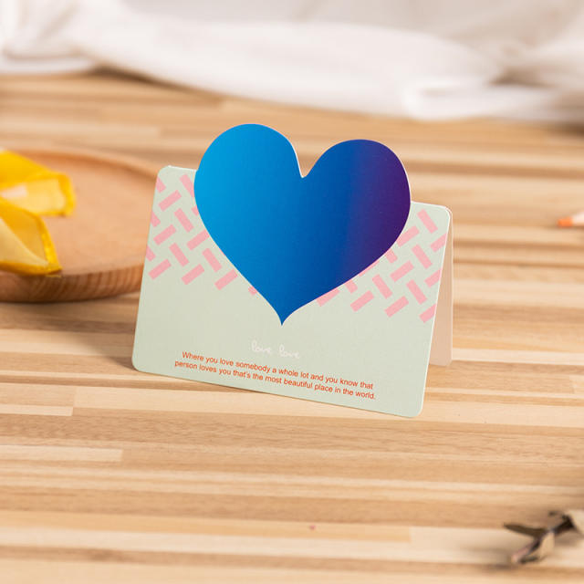 Korean fashion color heart greeting cards