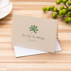 Concise green color business greeting cards