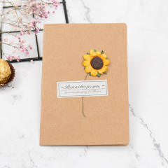 Vintage flower Kraft paper greeting cards