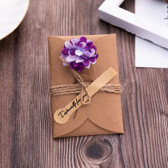 Vintage Kraft paper dry flower greeting cards