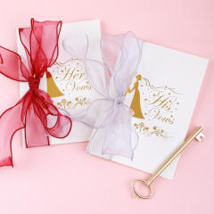 Wedding cards with ribbon
