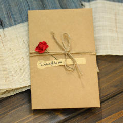 Vintage Kraft paper dry flower greeting cards