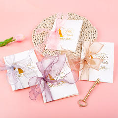 Wedding cards with ribbon