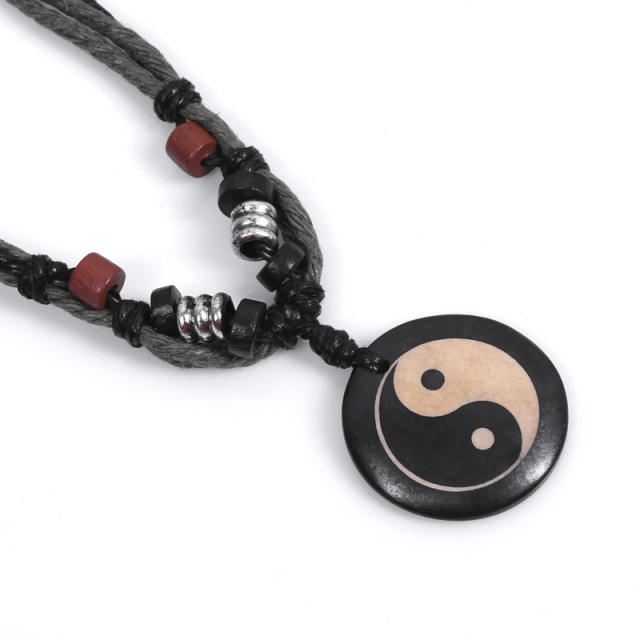 Vintage tai chi pendant necklace