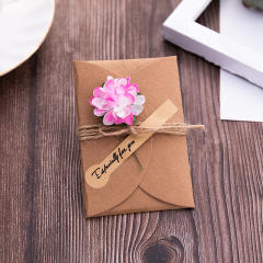 Vintage Kraft paper dry flower greeting cards