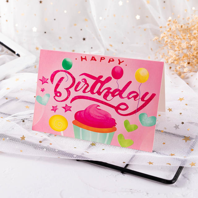 Cute painting happy birthday cards