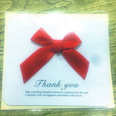 Color ribbon bow greeting cards