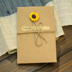 Vintage Kraft paper dry flower greeting cards