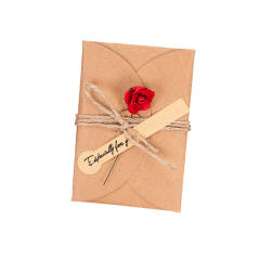 Vintage Kraft paper dry flower greeting cards