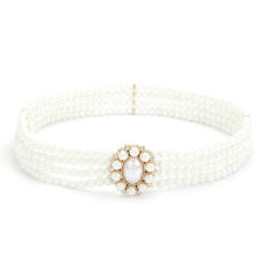 Korean fashion pearl beads chain belt