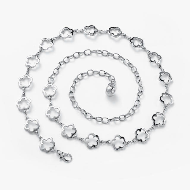 Occident fashion hollow heart flower chain belt