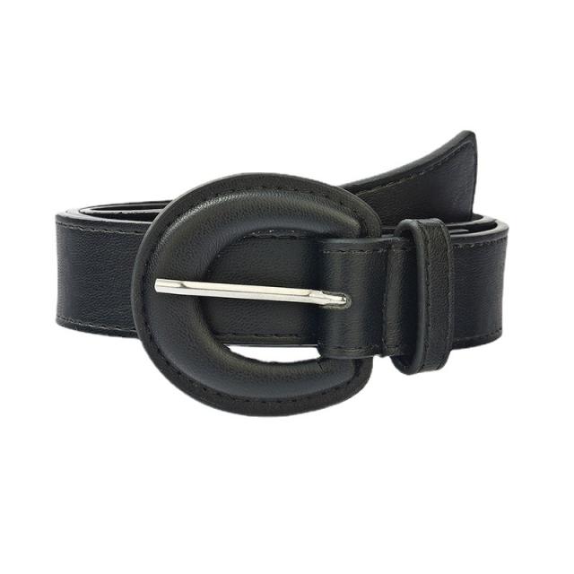 Personality pattern D shape buckle belt